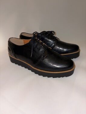 Chinese Laundry Black Platform Lace-Up Oxfords Size 8.5